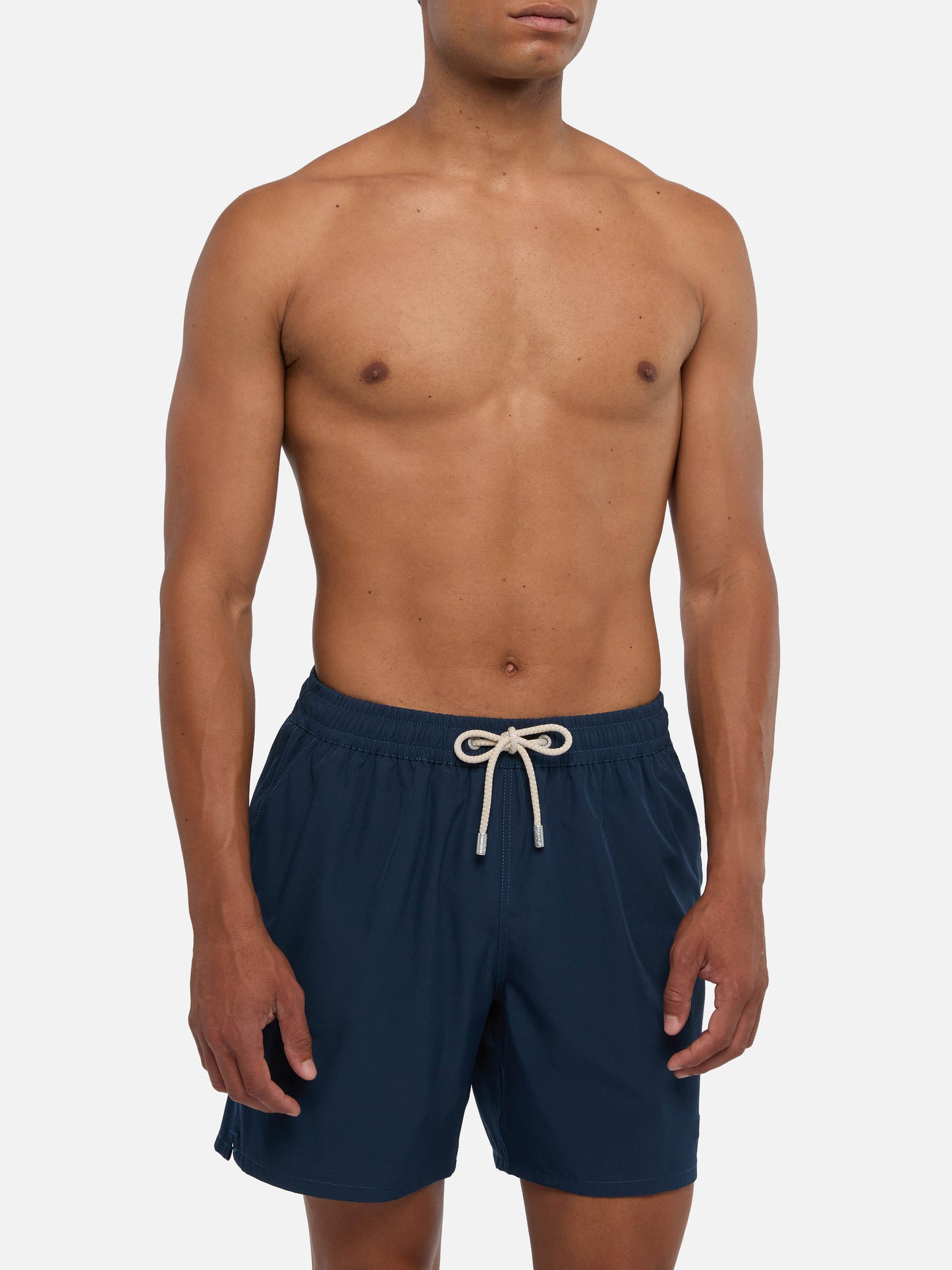 Costume mare Comfort blu navy con ricamo St. Barth