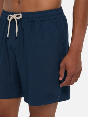 Costume mare Comfort blu navy con ricamo St. Barth