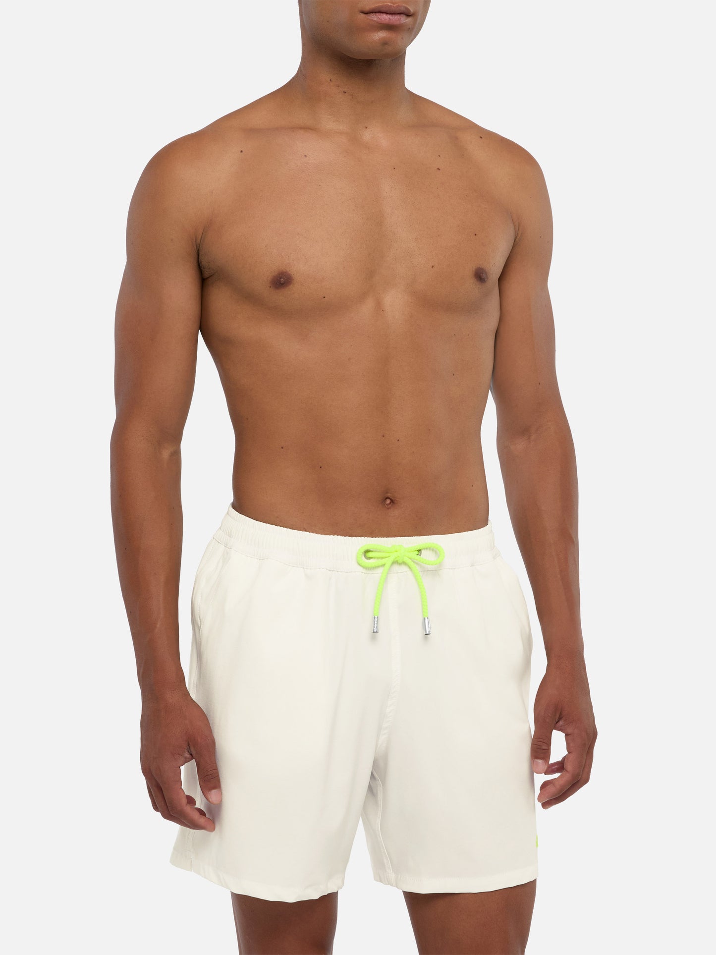 Costume mare Comfort bianco con ricamo St. Barth