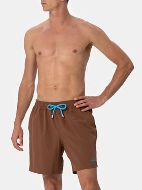 Brown classic stretch Comfort swim shorts