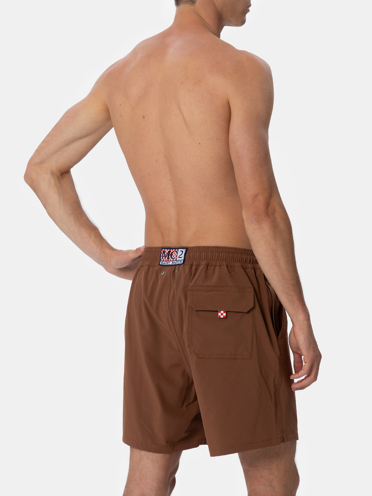 Brown classic stretch Comfort swim shorts