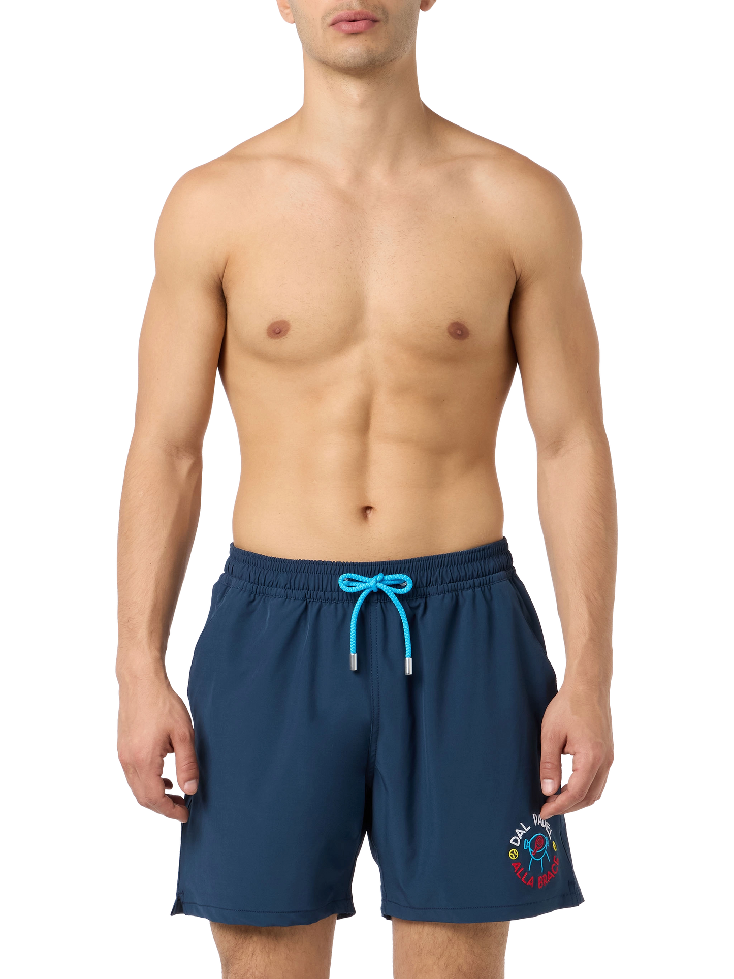 Costume classico elasticizzato Comfort con ricamo Dal Padel alla Brace | EDIZIONE SPECIALE INSULTI LUMINOSI
