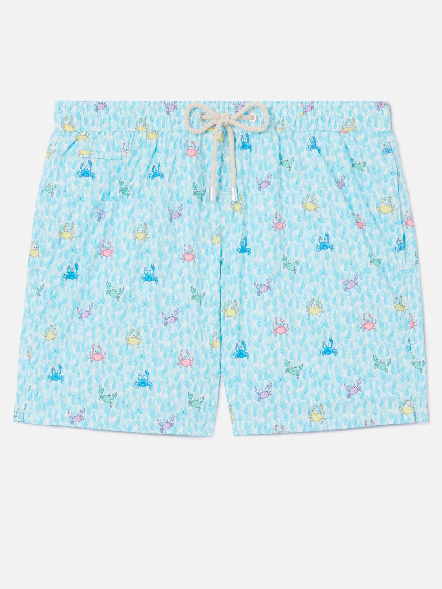 Comfort Light classic stretch swim shorts with crabs print