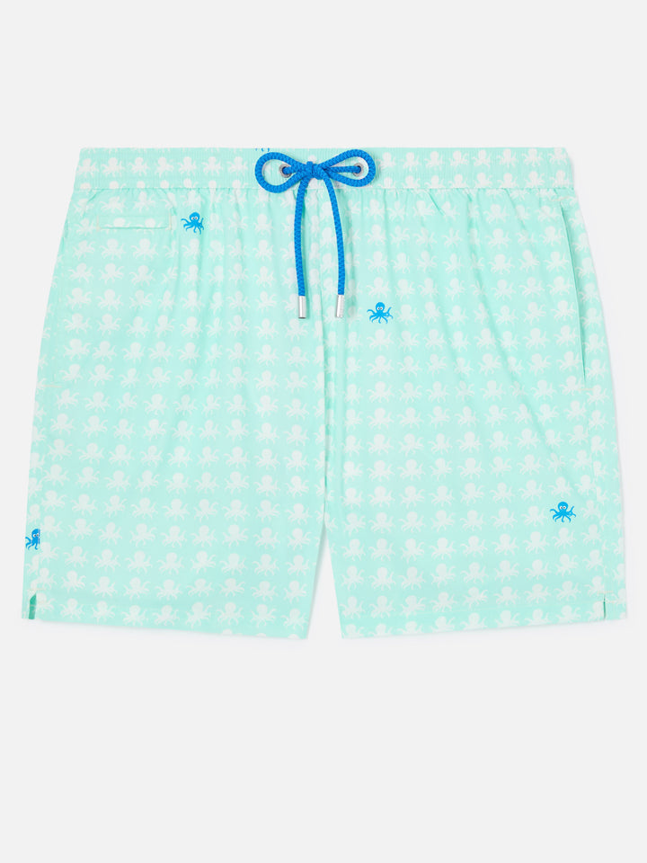 Comfort Light swim shorts with octopus print