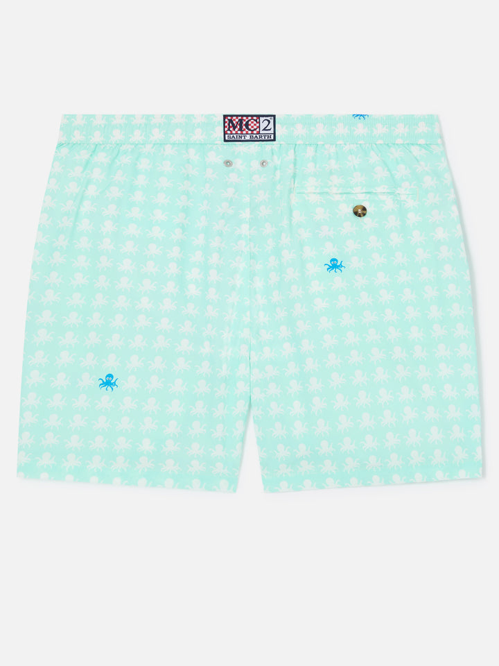 Comfort Light swim shorts with octopus print