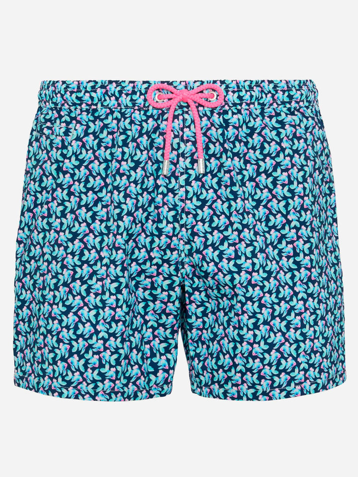 Comfort Light Badeshorts mit Fisch-Print