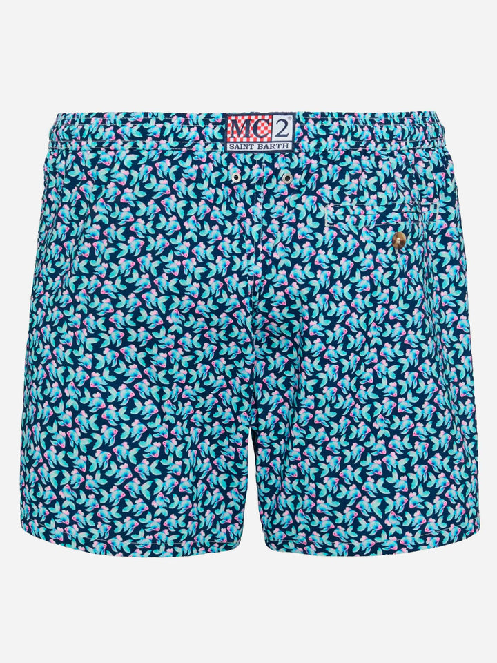 Comfort Light Badeshorts mit Fisch-Print