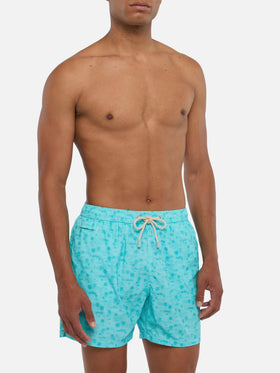 Comfort Light swim shorts with hawaiian print