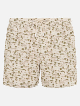 Comfort Light swim shorts with beach print