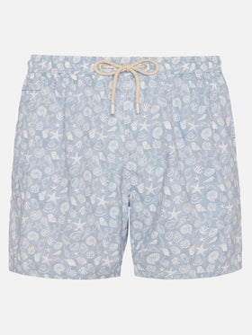 Comfort Light swim shorts with shells print