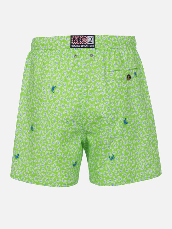 Man Comfort Light swim shorts with crabs print