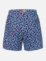 Man Comfort Light swim shorts with jellyfishes print