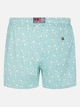 Comfort Light swim shorts with tropical shell print