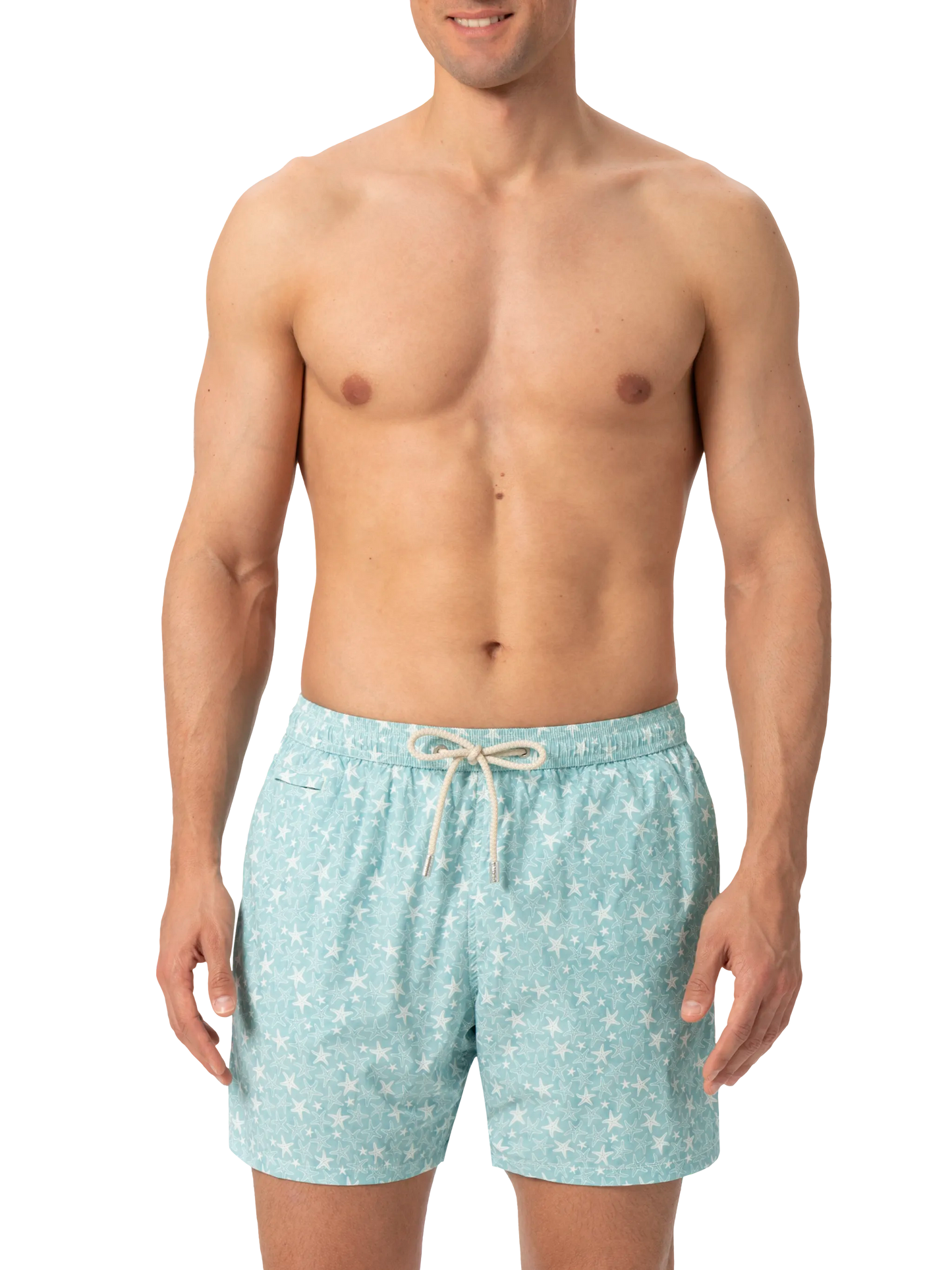 Comfort Light swim shorts with tropical shell print