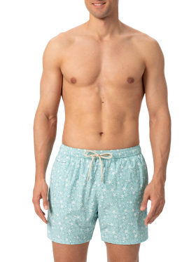 Comfort Light swim shorts with tropical shell print