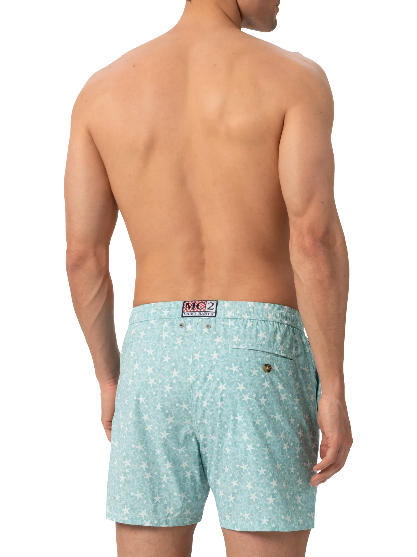 Comfort Light swim shorts with tropical shell print