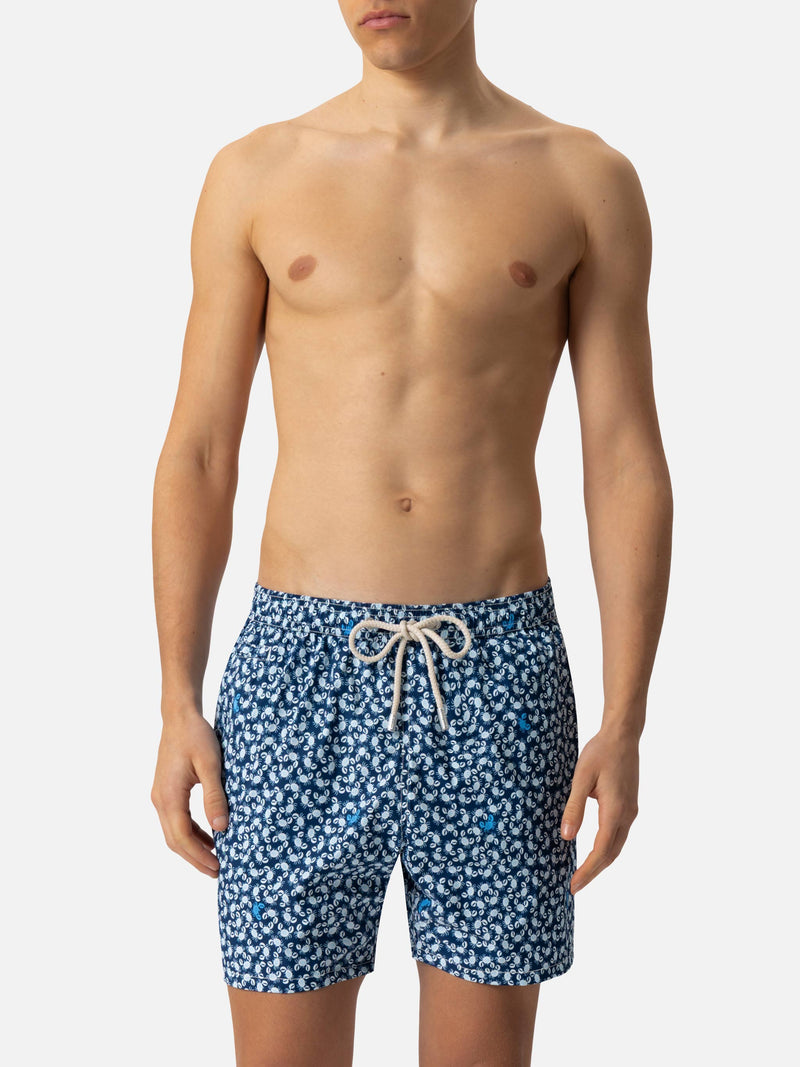 Comfort Light swim shorts with crabs print