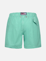 Boy Comfort Light swim shorts with gingham print