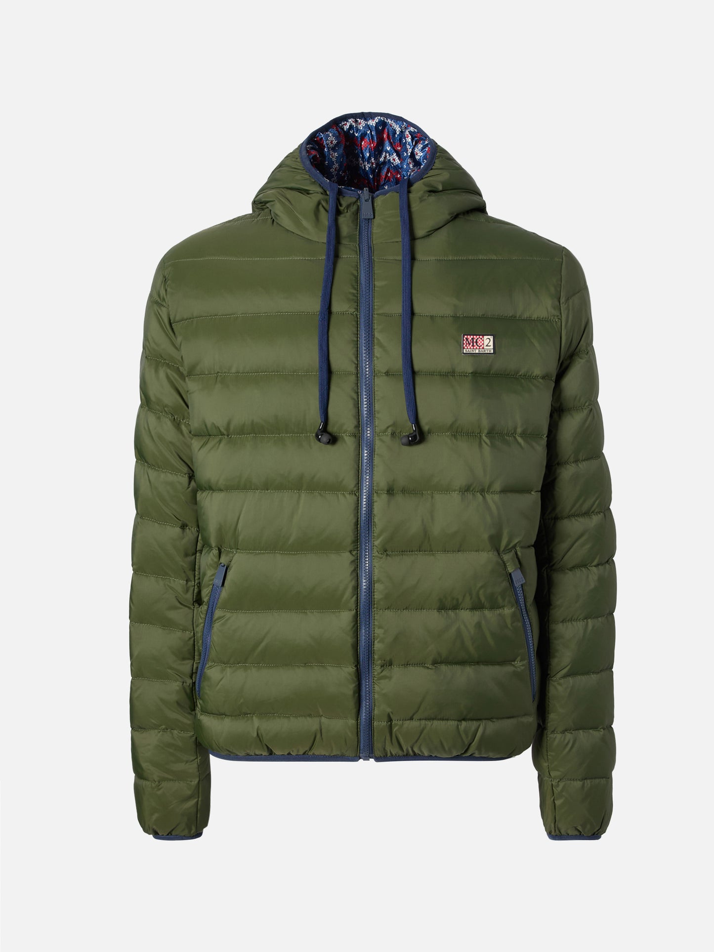 Double face down jacket Courchevel in  m ilitary green