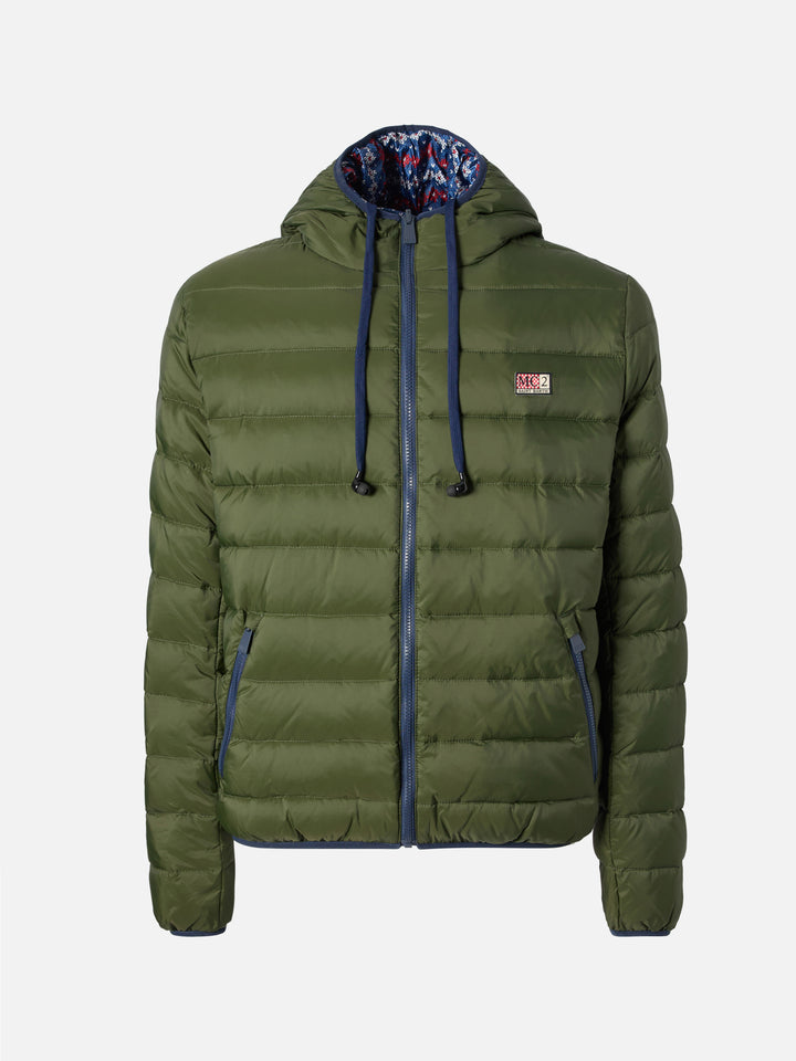 Double face down jacket Courchevel in  m ilitary green