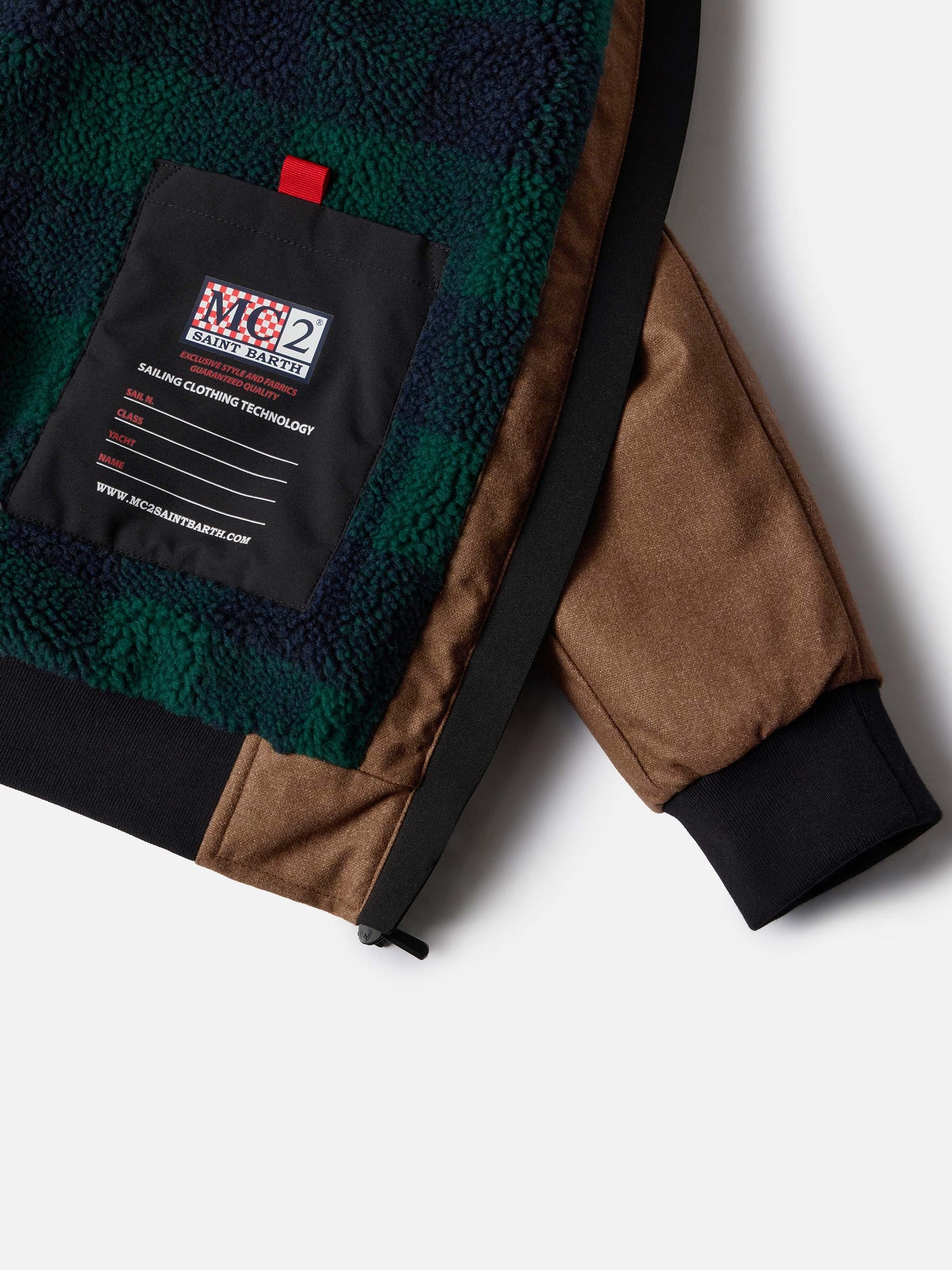 Wooly brown bomber jacket Country with teddy lining