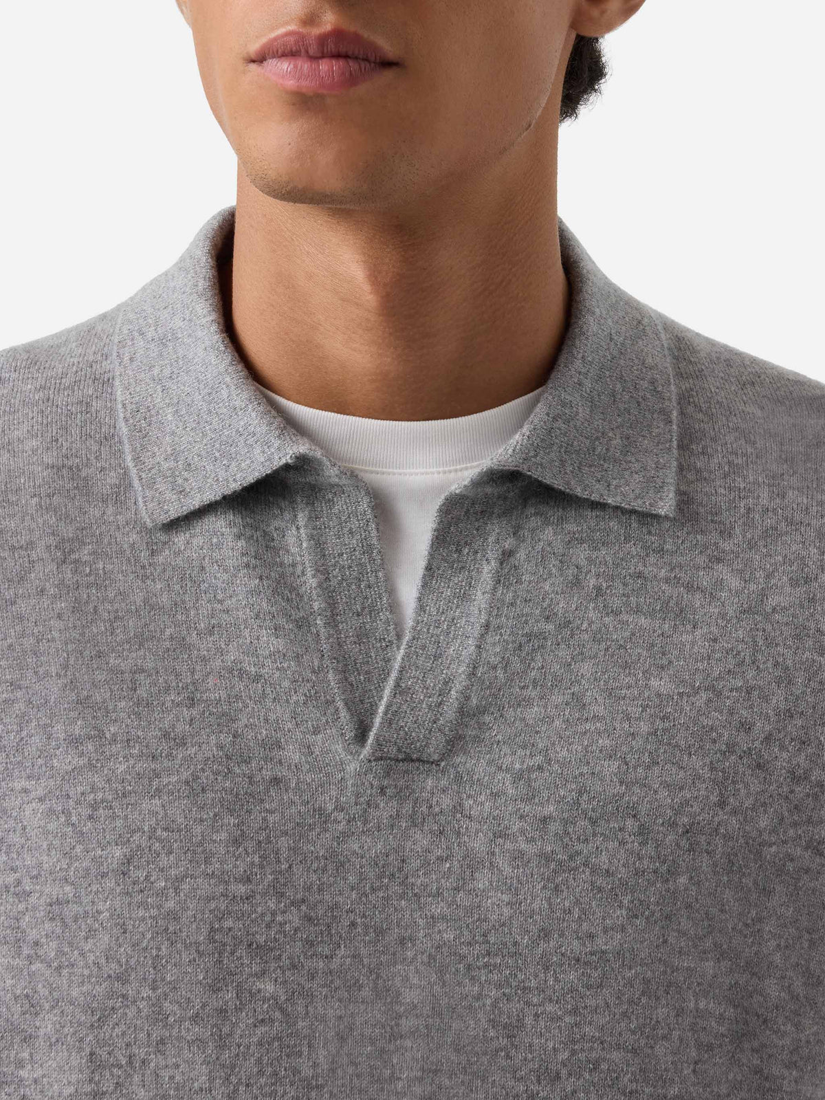 Polo Covent grigia in cashmere