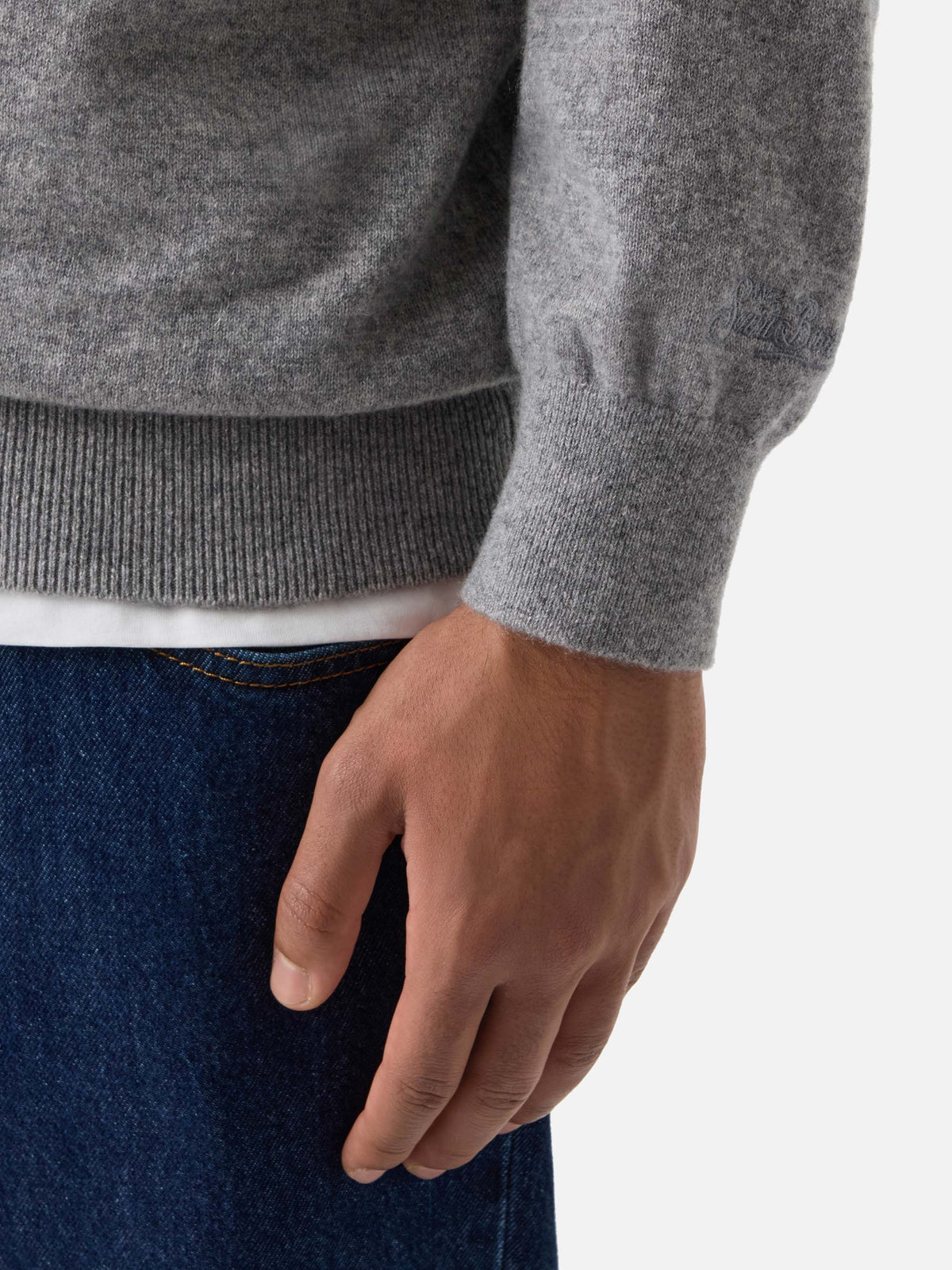 Polo Covent grigia in cashmere