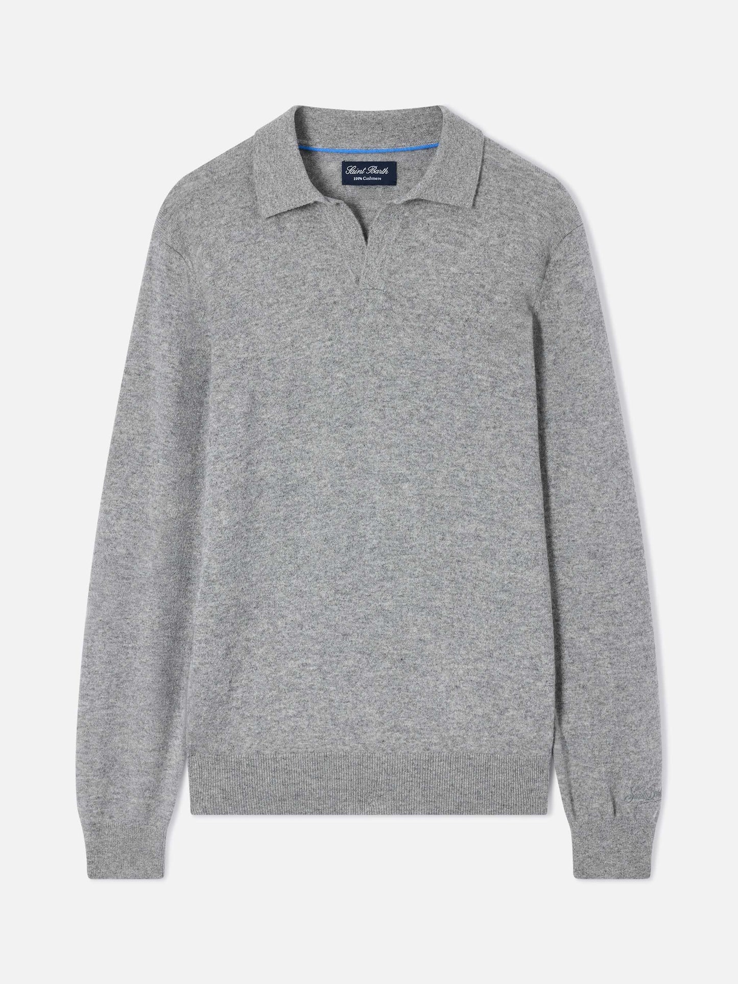 Polo Covent aus grauem Kaschmir 