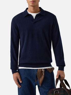 Polo Covent aus navyblauem blue Kaschmir 