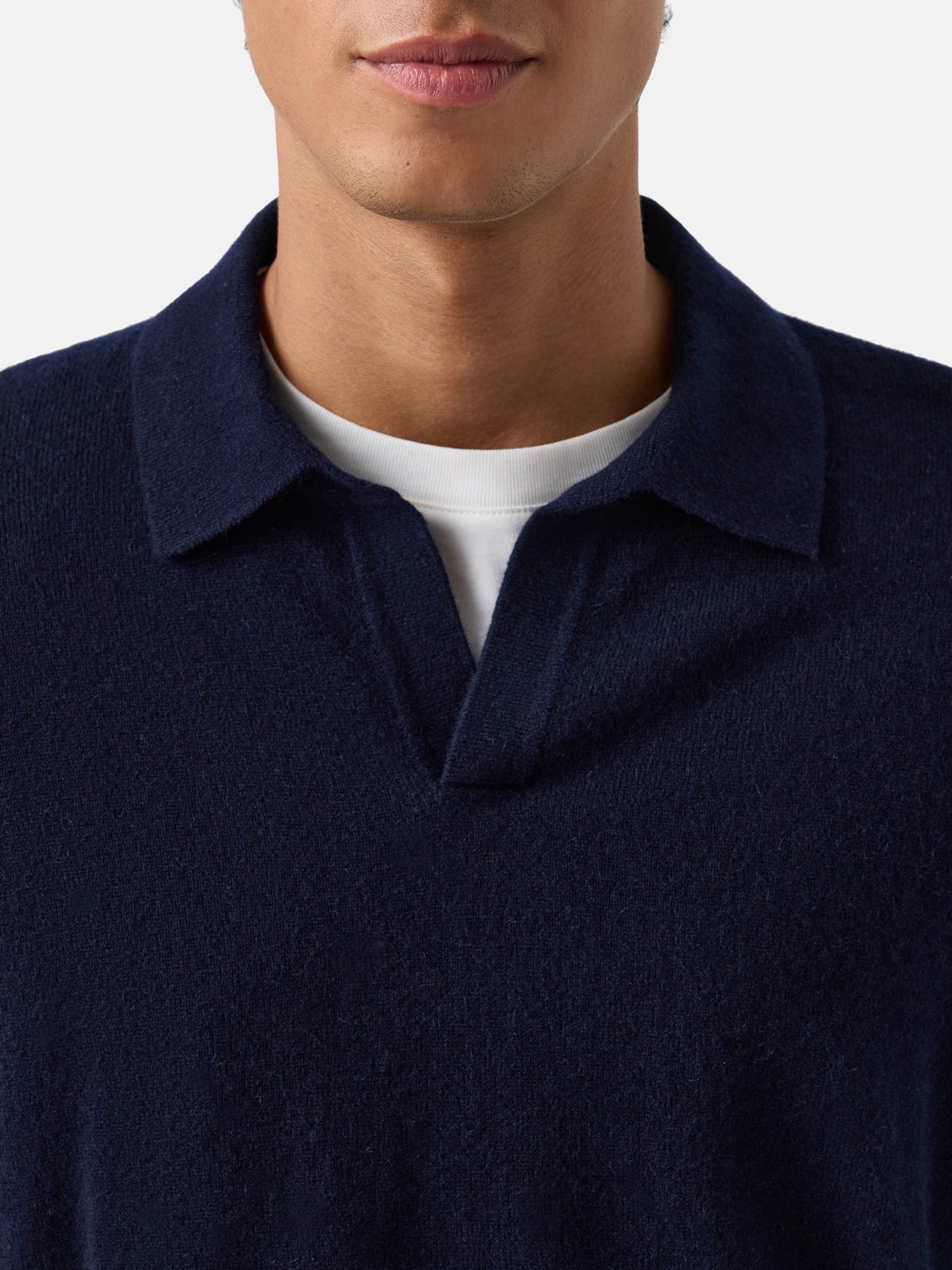 Polo Covent aus navyblauem blue Kaschmir 