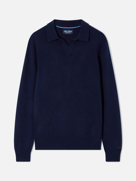 Polo Covent aus navyblauem blue Kaschmir 