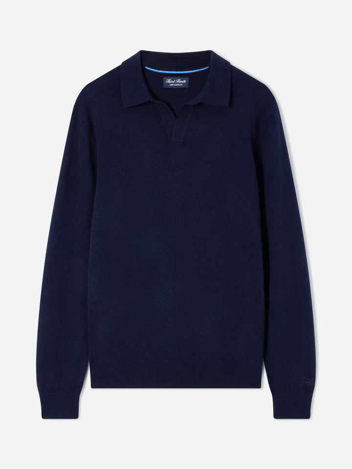 Polo Covent aus navyblauem blue Kaschmir 