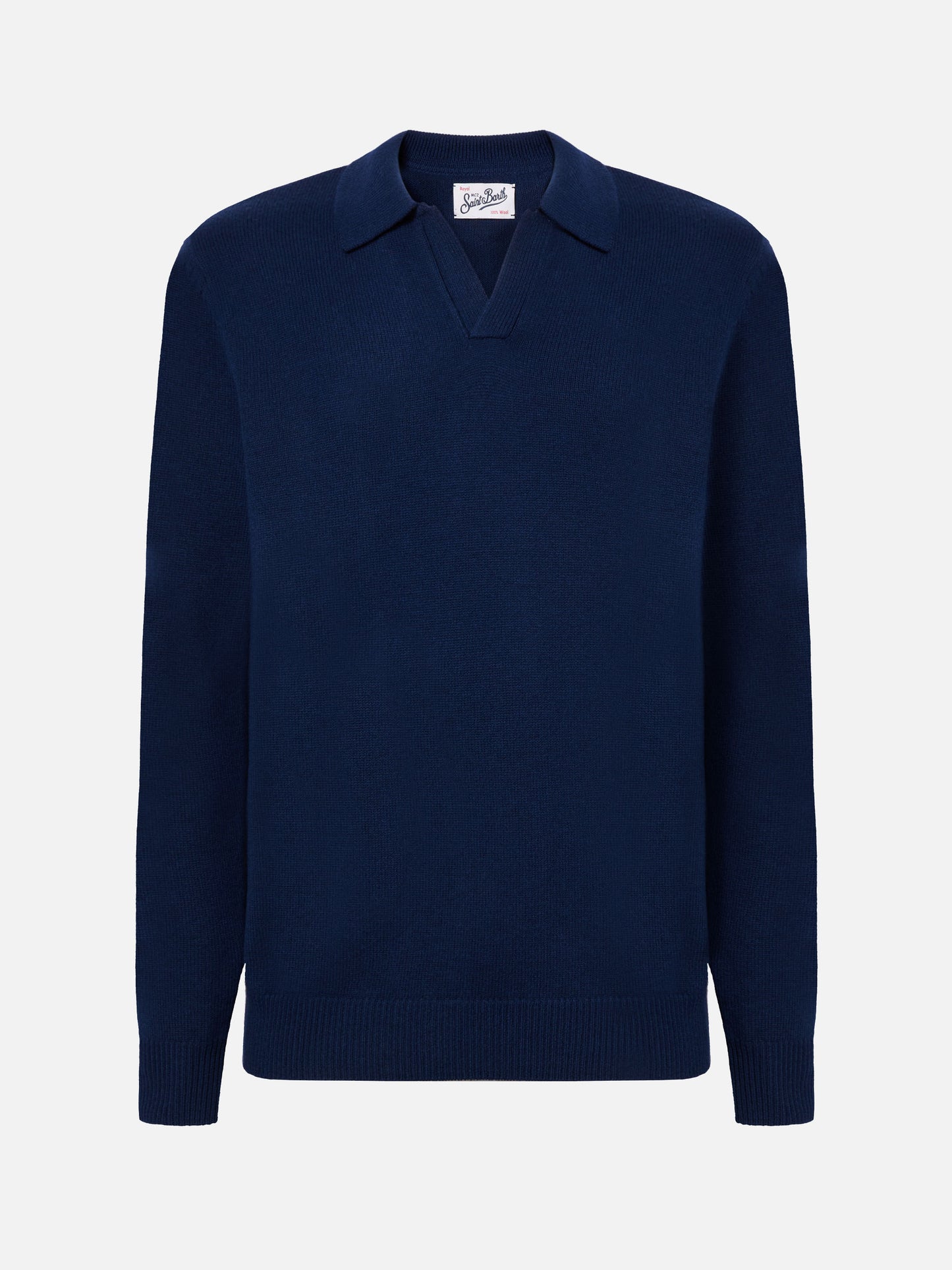 Polo in maglia Covent in lana blu navy