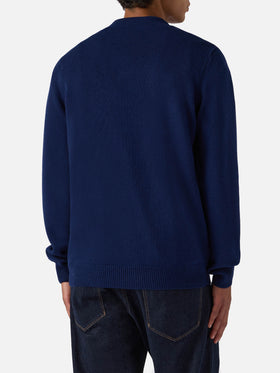 Polo in maglia Covent in lana blu navy