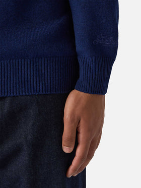 Polo in maglia Covent in lana blu navy
