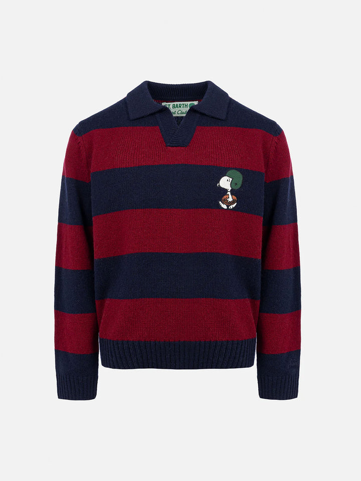 Blau-rot gestreiftes Poloshirt Covent für Jungen mit Snoopy-Aufdruck | SNOOPY PEANUTS SPECIAL EDITION