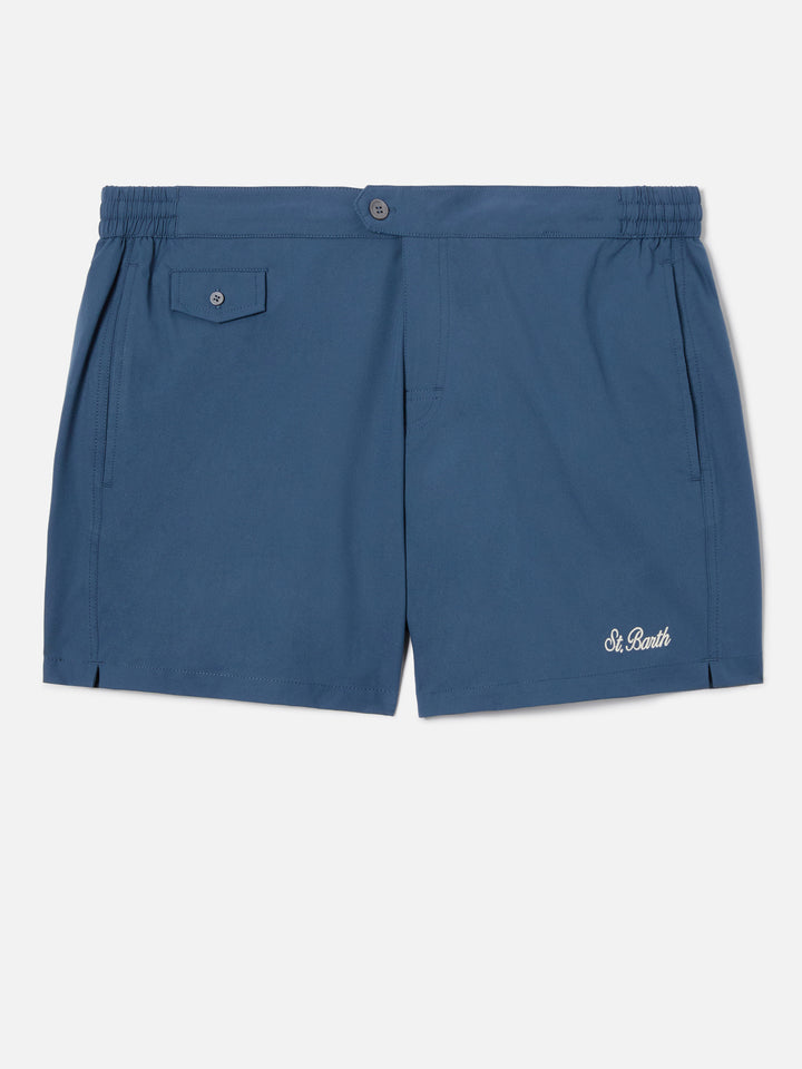 Capferrat swim shorts in navy blue with embroidered logo