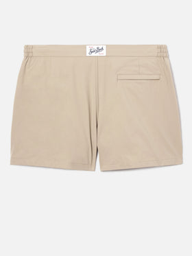Capferrat swim shorts in beige with embroidered logo