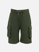 Militärgrüne Cargo-Shorts Cargy für Jungen