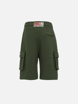 Militärgrüne Cargo-Shorts Cargy für Jungen