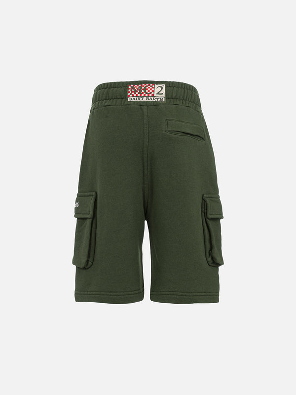 Militärgrüne Cargo-Shorts Cargy für Jungen