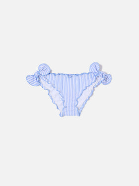 Cric light blue striped seersucker swim briefs