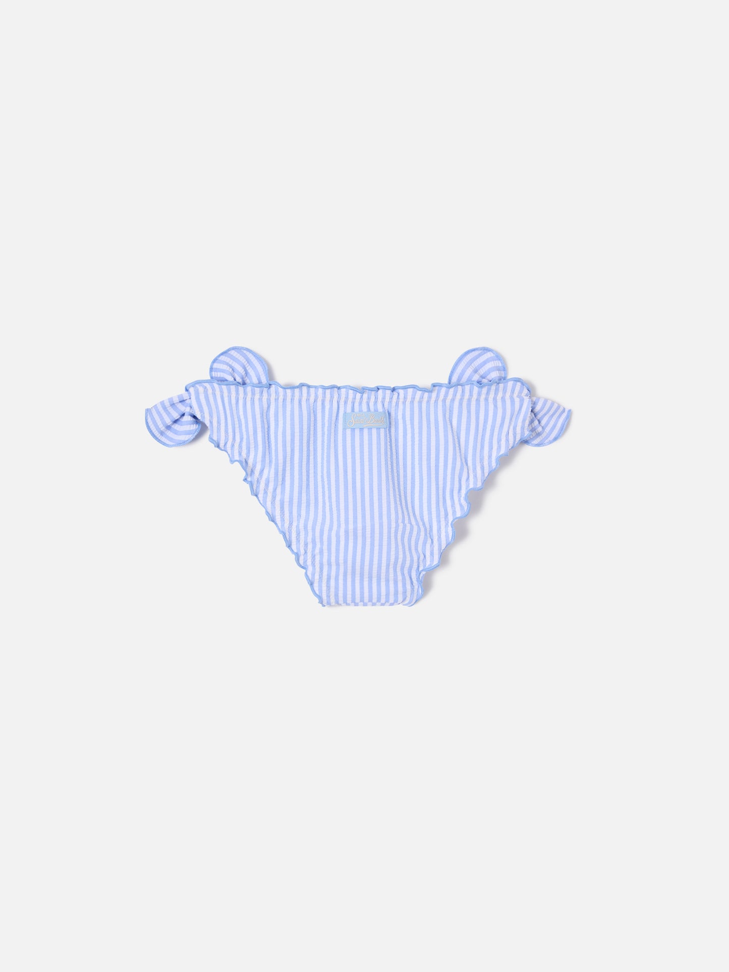 Cric light blue striped seersucker swim briefs