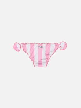 Slip da mare classico Cric con stampa a righe rosa