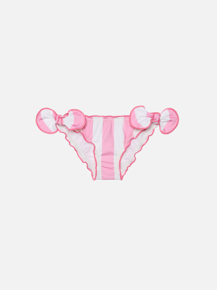 Slip da mare classico Cric con stampa a righe rosa