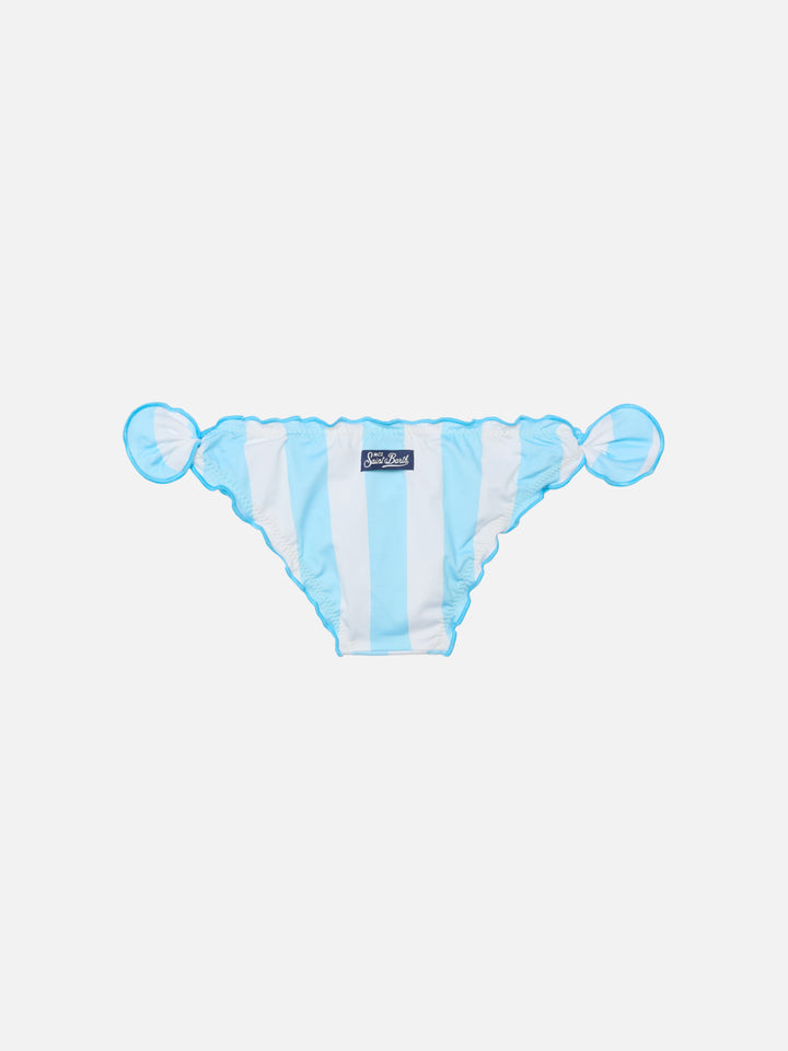 Slip da mare classico Cric con stampa a righe azzurre