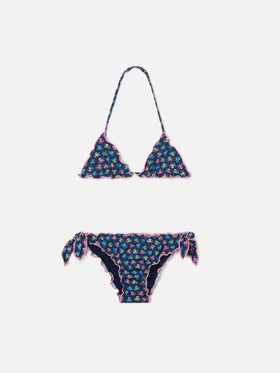 Cris stretch bikini with octopus print