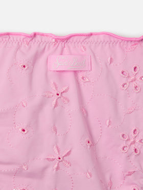 Cris sangallo bikini in pink with ruffled edges