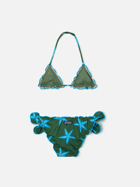 Cris classic triangle bikini with starfish print