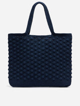 Borsa all'uncinetto blu navy